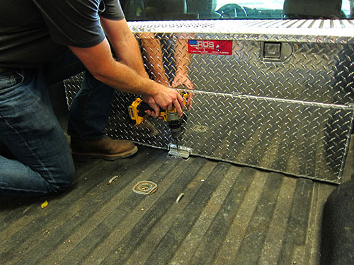 Installing an auxiliary fuel tank tool box combo pics